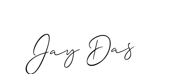 Allison_Script is a professional signature style that is perfect for those who want to add a touch of class to their signature. It is also a great choice for those who want to make their signature more unique. Get Jay Das name to fancy signature for free. Jay Das signature style 2 images and pictures png