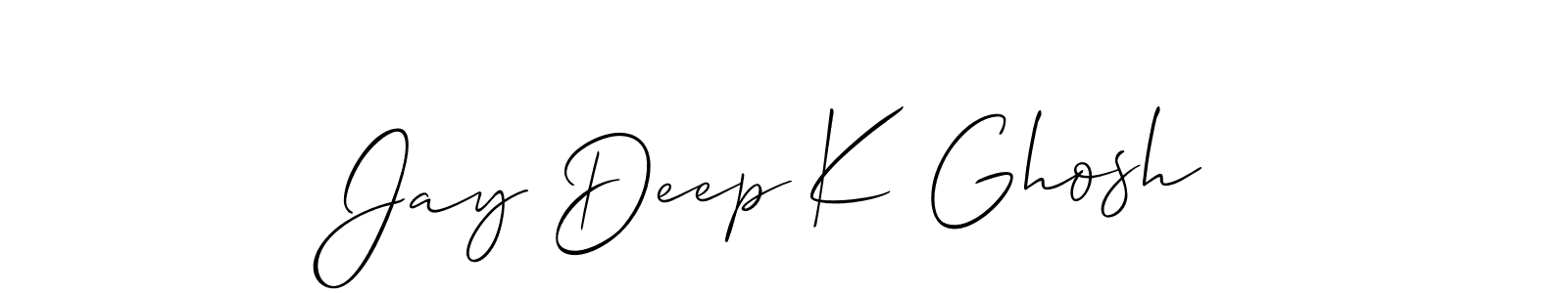 Create a beautiful signature design for name Jay Deep K Ghosh. With this signature (Allison_Script) fonts, you can make a handwritten signature for free. Jay Deep K Ghosh signature style 2 images and pictures png