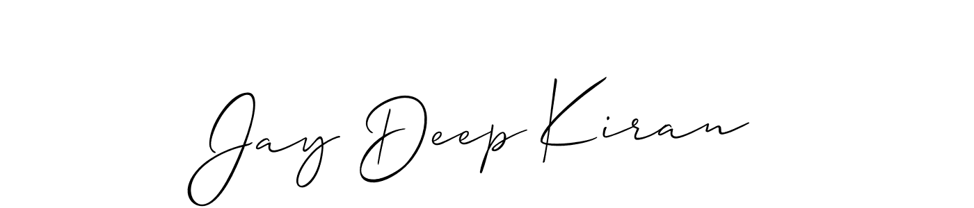 Similarly Allison_Script is the best handwritten signature design. Signature creator online .You can use it as an online autograph creator for name Jay Deep Kiran. Jay Deep Kiran signature style 2 images and pictures png