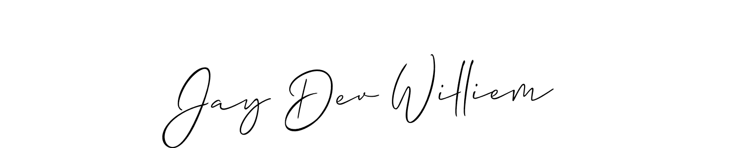 if you are searching for the best signature style for your name Jay Dev Williem. so please give up your signature search. here we have designed multiple signature styles  using Allison_Script. Jay Dev Williem signature style 2 images and pictures png