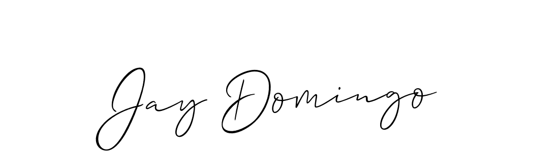 Use a signature maker to create a handwritten signature online. With this signature software, you can design (Allison_Script) your own signature for name Jay Domingo. Jay Domingo signature style 2 images and pictures png