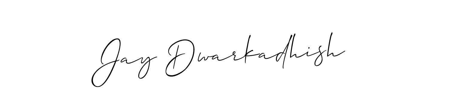 if you are searching for the best signature style for your name Jay Dwarkadhish. so please give up your signature search. here we have designed multiple signature styles  using Allison_Script. Jay Dwarkadhish signature style 2 images and pictures png