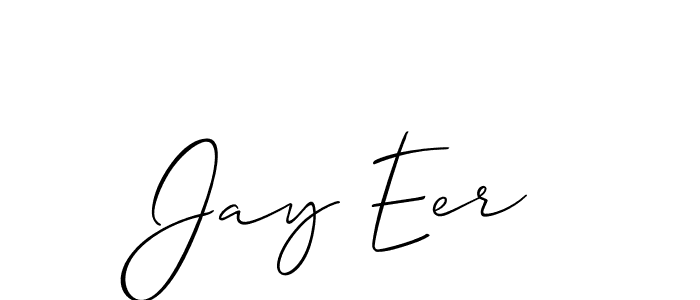 Make a beautiful signature design for name Jay Eer. With this signature (Allison_Script) style, you can create a handwritten signature for free. Jay Eer signature style 2 images and pictures png