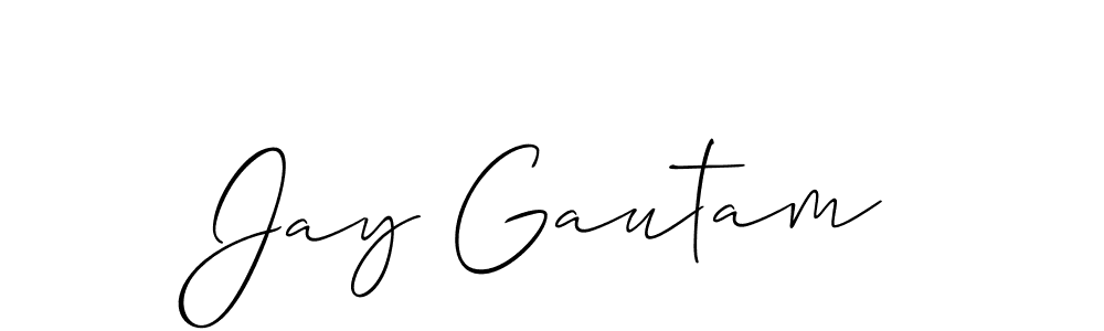 Jay Gautam stylish signature style. Best Handwritten Sign (Allison_Script) for my name. Handwritten Signature Collection Ideas for my name Jay Gautam. Jay Gautam signature style 2 images and pictures png