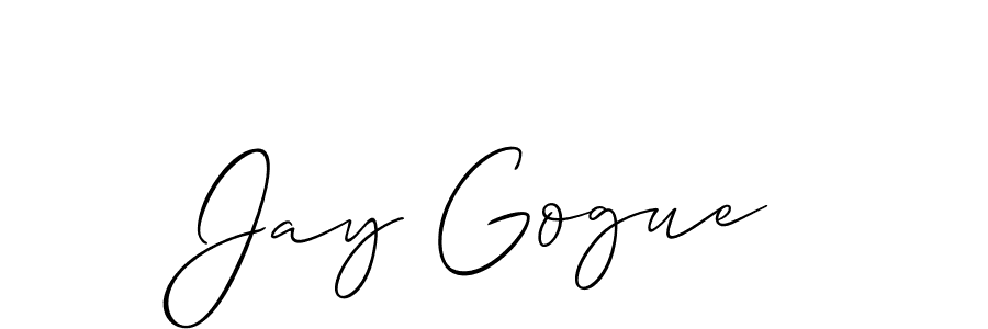 Design your own signature with our free online signature maker. With this signature software, you can create a handwritten (Allison_Script) signature for name Jay Gogue. Jay Gogue signature style 2 images and pictures png