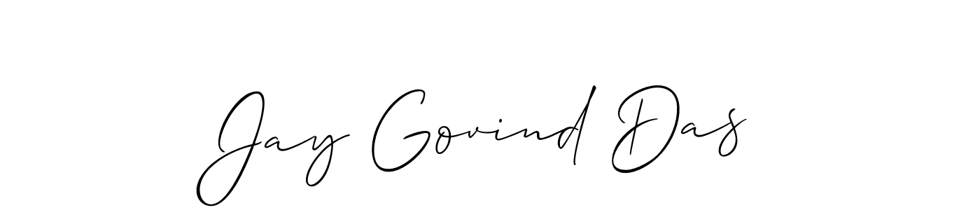 Also You can easily find your signature by using the search form. We will create Jay Govind Das name handwritten signature images for you free of cost using Allison_Script sign style. Jay Govind Das signature style 2 images and pictures png