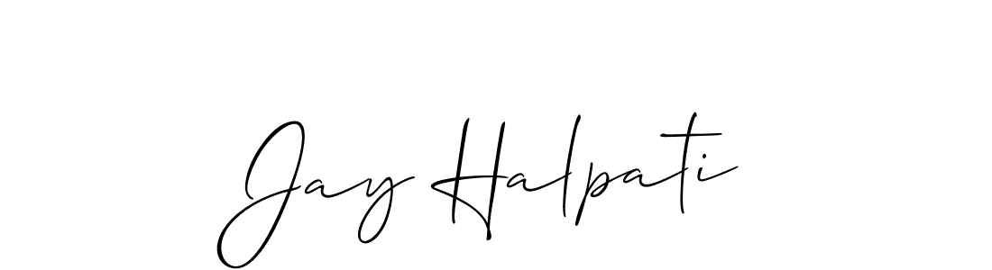 The best way (Allison_Script) to make a short signature is to pick only two or three words in your name. The name Jay Halpati include a total of six letters. For converting this name. Jay Halpati signature style 2 images and pictures png
