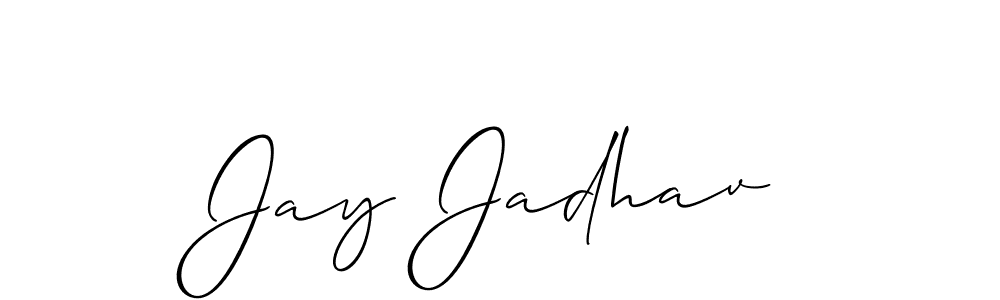 Design your own signature with our free online signature maker. With this signature software, you can create a handwritten (Allison_Script) signature for name Jay Jadhav. Jay Jadhav signature style 2 images and pictures png