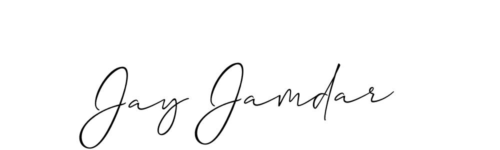 Make a beautiful signature design for name Jay Jamdar. With this signature (Allison_Script) style, you can create a handwritten signature for free. Jay Jamdar signature style 2 images and pictures png