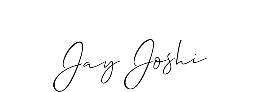 Make a beautiful signature design for name Jay Joshi. With this signature (Allison_Script) style, you can create a handwritten signature for free. Jay Joshi signature style 2 images and pictures png