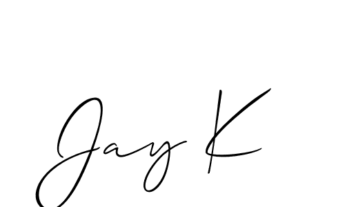 Allison_Script is a professional signature style that is perfect for those who want to add a touch of class to their signature. It is also a great choice for those who want to make their signature more unique. Get Jay K name to fancy signature for free. Jay K signature style 2 images and pictures png