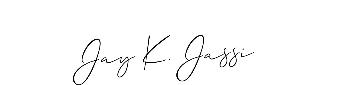 Similarly Allison_Script is the best handwritten signature design. Signature creator online .You can use it as an online autograph creator for name Jay K. Jassi. Jay K. Jassi signature style 2 images and pictures png