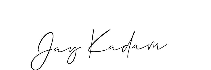 How to make Jay Kadam name signature. Use Allison_Script style for creating short signs online. This is the latest handwritten sign. Jay Kadam signature style 2 images and pictures png