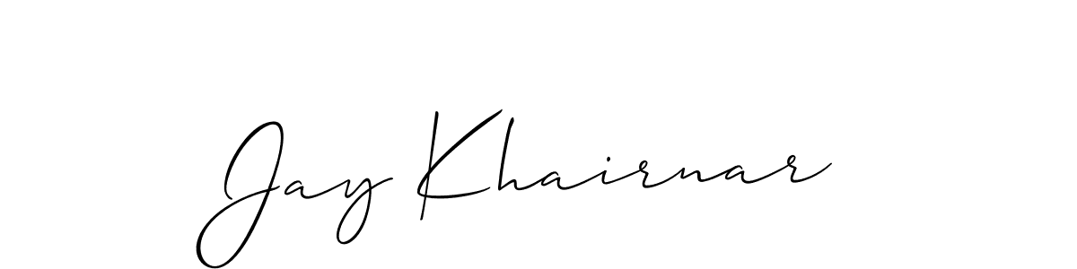 How to make Jay Khairnar signature? Allison_Script is a professional autograph style. Create handwritten signature for Jay Khairnar name. Jay Khairnar signature style 2 images and pictures png