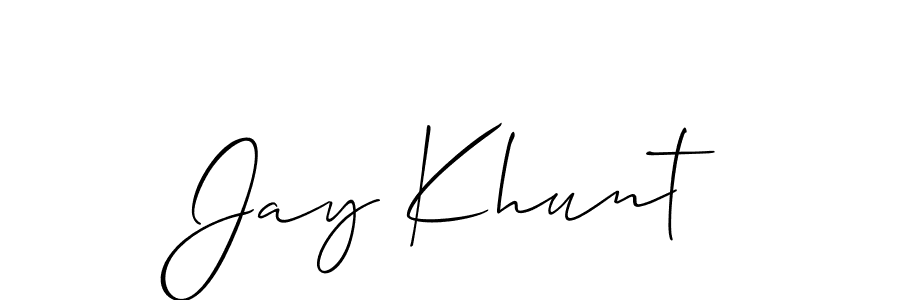 Make a beautiful signature design for name Jay Khunt. Use this online signature maker to create a handwritten signature for free. Jay Khunt signature style 2 images and pictures png