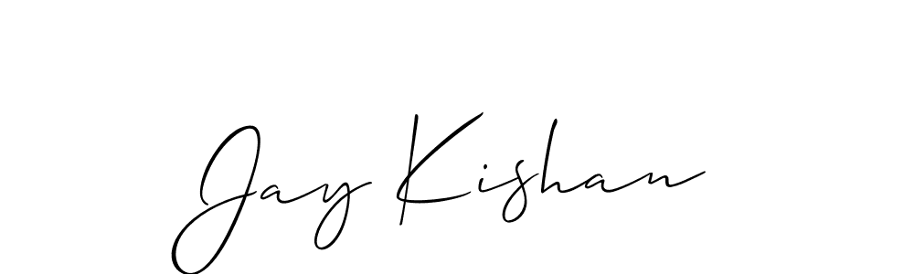 Create a beautiful signature design for name Jay Kishan. With this signature (Allison_Script) fonts, you can make a handwritten signature for free. Jay Kishan signature style 2 images and pictures png