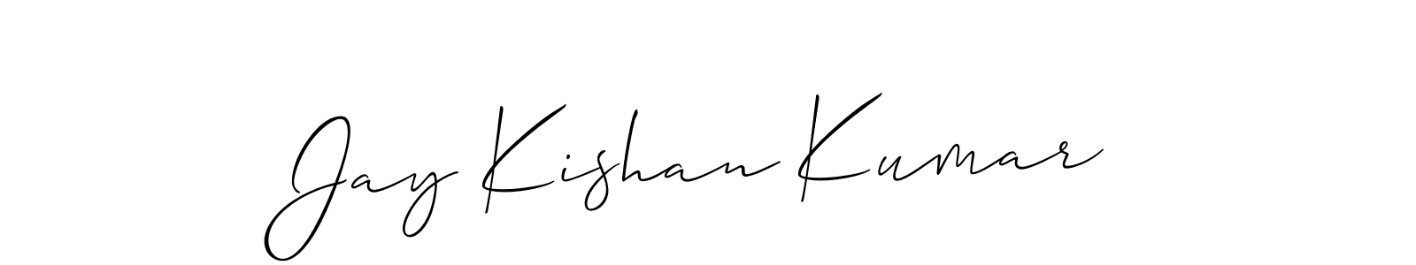 Make a short Jay Kishan Kumar signature style. Manage your documents anywhere anytime using Allison_Script. Create and add eSignatures, submit forms, share and send files easily. Jay Kishan Kumar signature style 2 images and pictures png