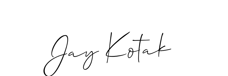 You should practise on your own different ways (Allison_Script) to write your name (Jay Kotak) in signature. don't let someone else do it for you. Jay Kotak signature style 2 images and pictures png