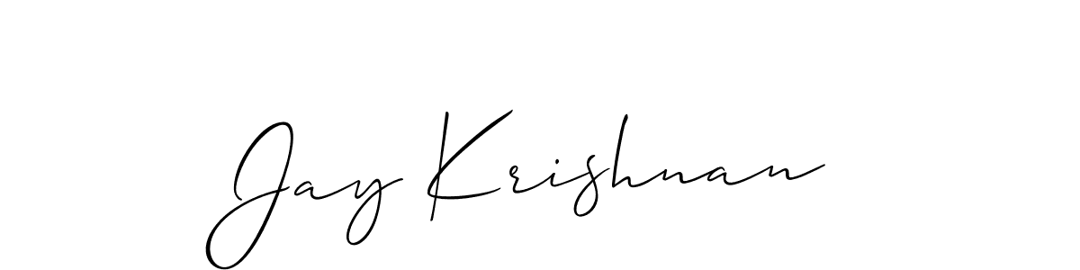 How to make Jay Krishnan signature? Allison_Script is a professional autograph style. Create handwritten signature for Jay Krishnan name. Jay Krishnan signature style 2 images and pictures png