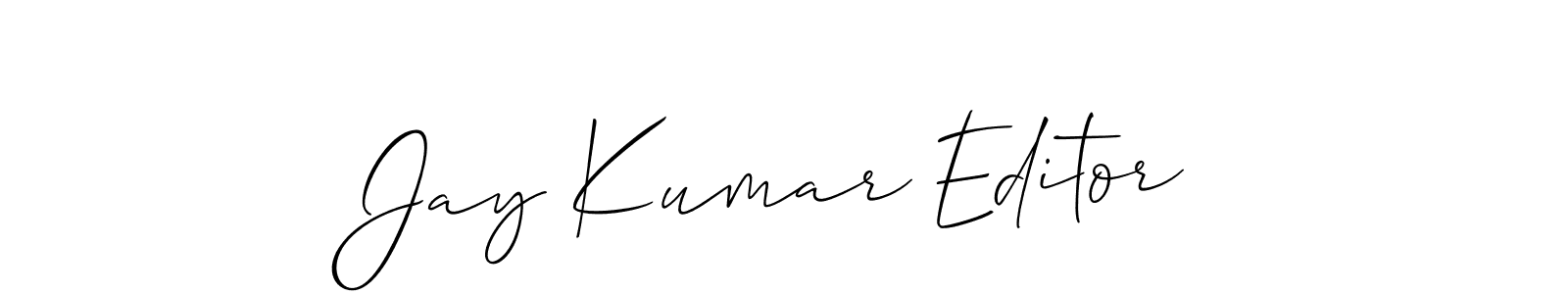 You can use this online signature creator to create a handwritten signature for the name Jay Kumar Editor. This is the best online autograph maker. Jay Kumar Editor signature style 2 images and pictures png