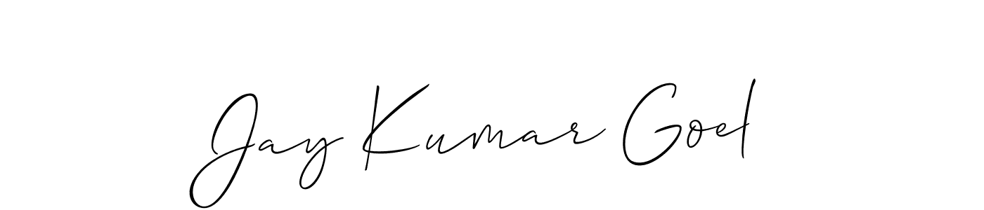 You can use this online signature creator to create a handwritten signature for the name Jay Kumar Goel. This is the best online autograph maker. Jay Kumar Goel signature style 2 images and pictures png