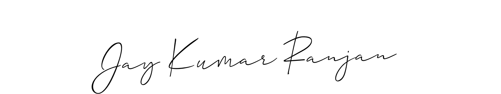This is the best signature style for the Jay Kumar Ranjan name. Also you like these signature font (Allison_Script). Mix name signature. Jay Kumar Ranjan signature style 2 images and pictures png