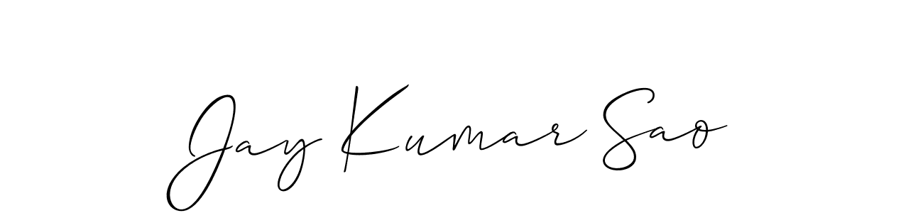 How to make Jay Kumar Sao signature? Allison_Script is a professional autograph style. Create handwritten signature for Jay Kumar Sao name. Jay Kumar Sao signature style 2 images and pictures png