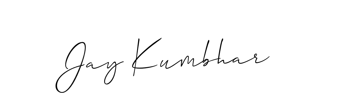 You should practise on your own different ways (Allison_Script) to write your name (Jay Kumbhar) in signature. don't let someone else do it for you. Jay Kumbhar signature style 2 images and pictures png