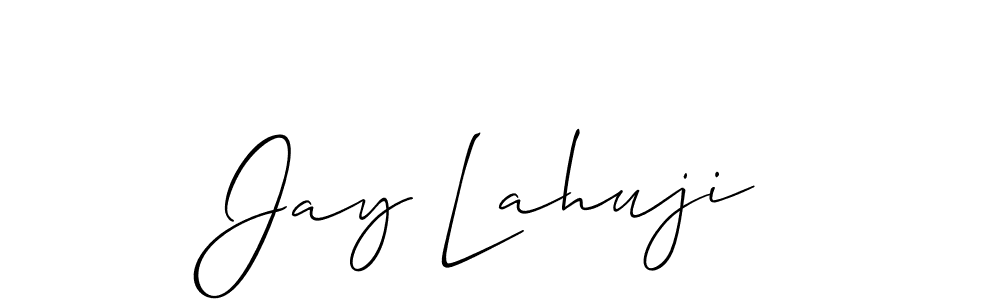 Make a short Jay Lahuji signature style. Manage your documents anywhere anytime using Allison_Script. Create and add eSignatures, submit forms, share and send files easily. Jay Lahuji signature style 2 images and pictures png