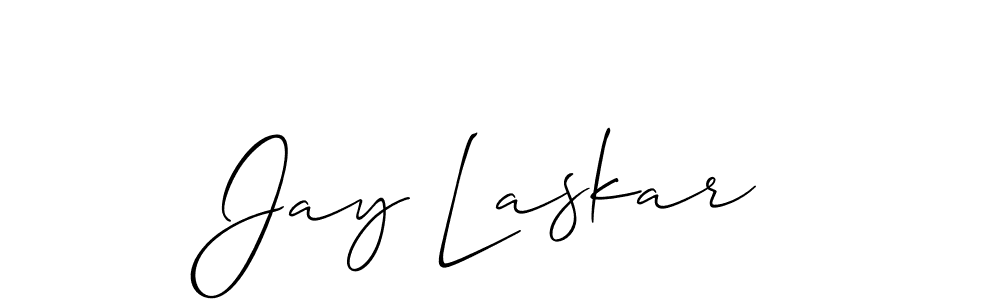 You should practise on your own different ways (Allison_Script) to write your name (Jay Laskar) in signature. don't let someone else do it for you. Jay Laskar signature style 2 images and pictures png