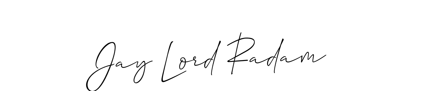 Similarly Allison_Script is the best handwritten signature design. Signature creator online .You can use it as an online autograph creator for name Jay Lord Radam. Jay Lord Radam signature style 2 images and pictures png