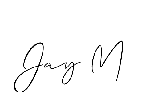 Allison_Script is a professional signature style that is perfect for those who want to add a touch of class to their signature. It is also a great choice for those who want to make their signature more unique. Get Jay M name to fancy signature for free. Jay M signature style 2 images and pictures png