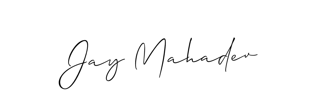 It looks lik you need a new signature style for name Jay Mahadev. Design unique handwritten (Allison_Script) signature with our free signature maker in just a few clicks. Jay Mahadev signature style 2 images and pictures png