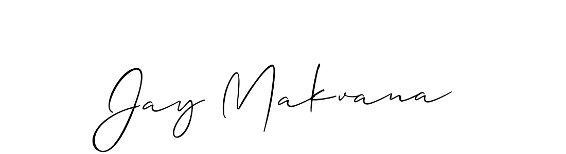 You should practise on your own different ways (Allison_Script) to write your name (Jay Makvana) in signature. don't let someone else do it for you. Jay Makvana signature style 2 images and pictures png
