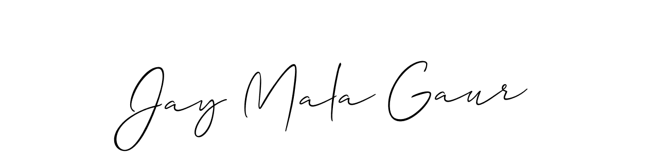 Also You can easily find your signature by using the search form. We will create Jay Mala Gaur name handwritten signature images for you free of cost using Allison_Script sign style. Jay Mala Gaur signature style 2 images and pictures png