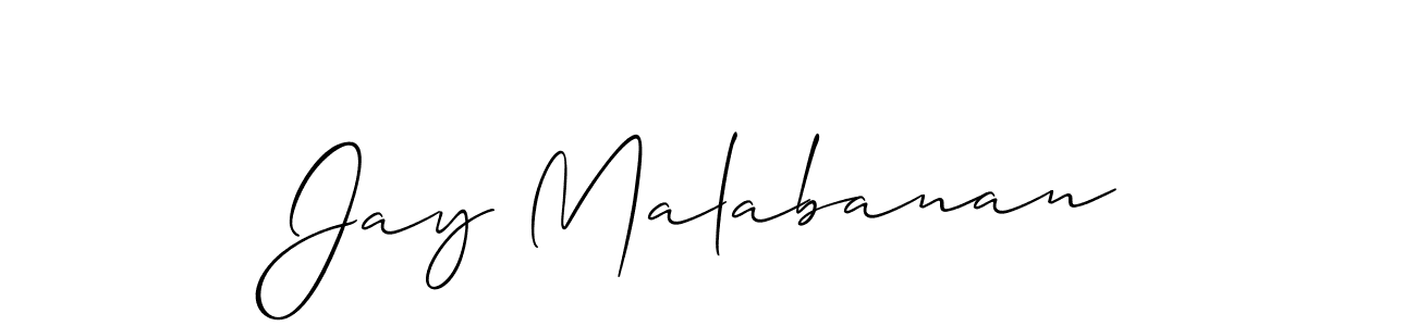 if you are searching for the best signature style for your name Jay Malabanan. so please give up your signature search. here we have designed multiple signature styles  using Allison_Script. Jay Malabanan signature style 2 images and pictures png