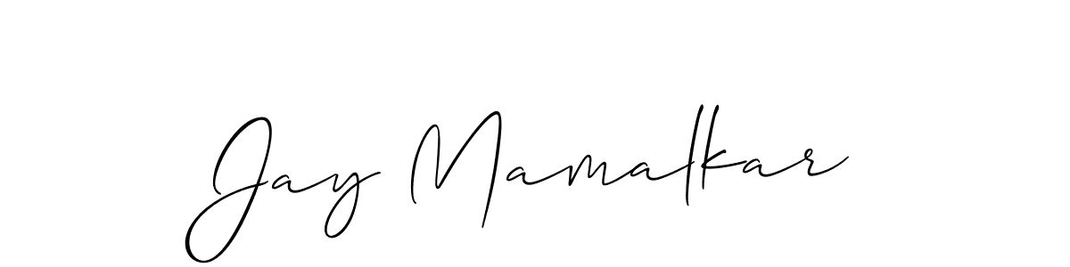 This is the best signature style for the Jay Mamalkar name. Also you like these signature font (Allison_Script). Mix name signature. Jay Mamalkar signature style 2 images and pictures png