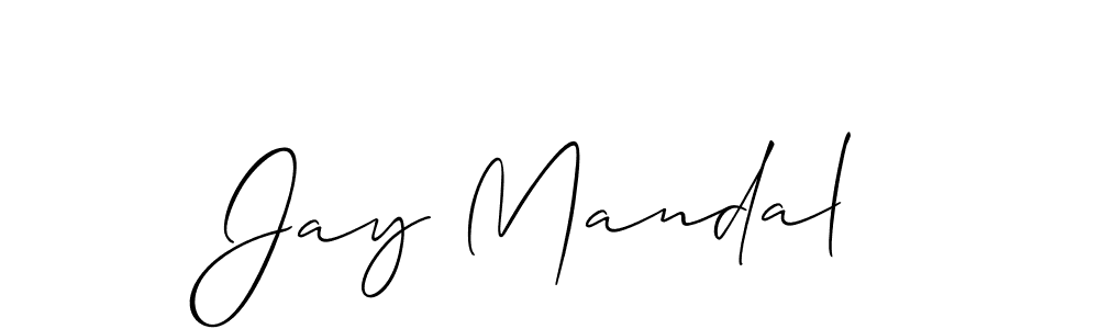 Jay Mandal stylish signature style. Best Handwritten Sign (Allison_Script) for my name. Handwritten Signature Collection Ideas for my name Jay Mandal. Jay Mandal signature style 2 images and pictures png