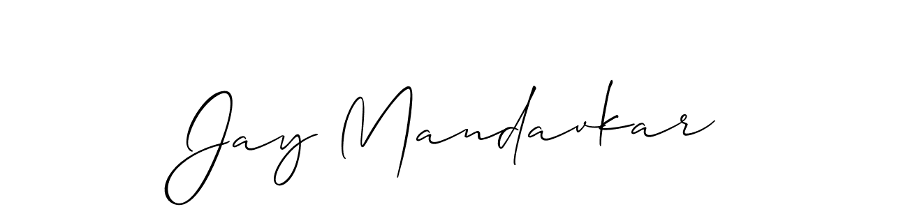 Also You can easily find your signature by using the search form. We will create Jay Mandavkar name handwritten signature images for you free of cost using Allison_Script sign style. Jay Mandavkar signature style 2 images and pictures png