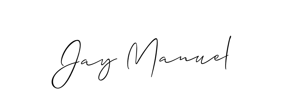 Design your own signature with our free online signature maker. With this signature software, you can create a handwritten (Allison_Script) signature for name Jay Manuel. Jay Manuel signature style 2 images and pictures png