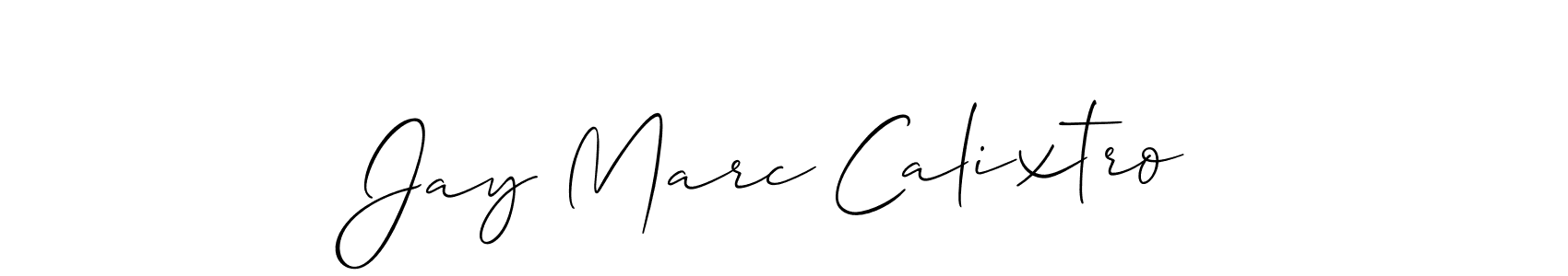 Jay Marc Calixtro stylish signature style. Best Handwritten Sign (Allison_Script) for my name. Handwritten Signature Collection Ideas for my name Jay Marc Calixtro. Jay Marc Calixtro signature style 2 images and pictures png