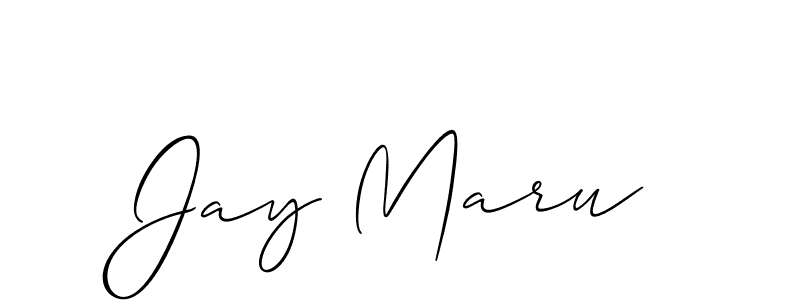 Create a beautiful signature design for name Jay Maru. With this signature (Allison_Script) fonts, you can make a handwritten signature for free. Jay Maru signature style 2 images and pictures png