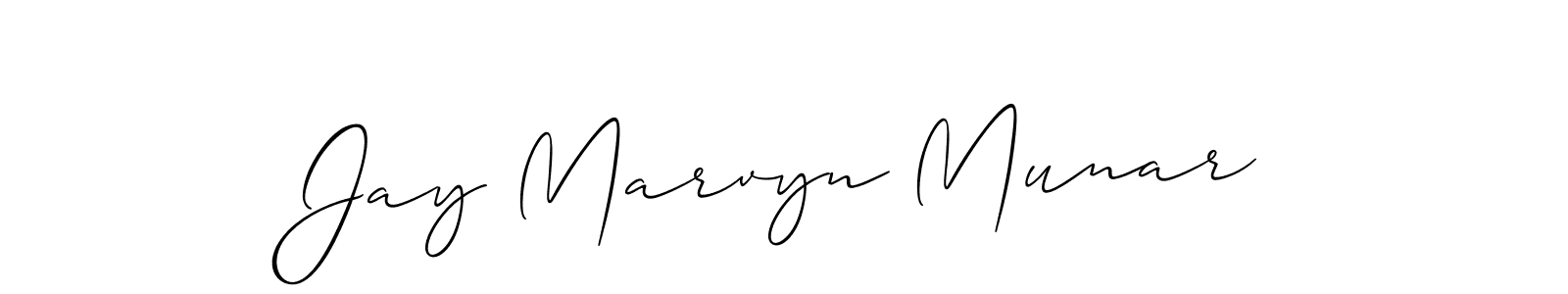 How to make Jay Marvyn Munar signature? Allison_Script is a professional autograph style. Create handwritten signature for Jay Marvyn Munar name. Jay Marvyn Munar signature style 2 images and pictures png