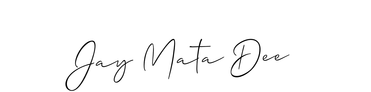 This is the best signature style for the Jay Mata Dee name. Also you like these signature font (Allison_Script). Mix name signature. Jay Mata Dee signature style 2 images and pictures png