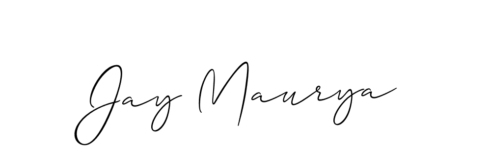 You should practise on your own different ways (Allison_Script) to write your name (Jay Maurya) in signature. don't let someone else do it for you. Jay Maurya signature style 2 images and pictures png