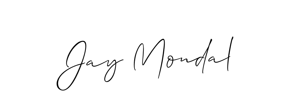 Use a signature maker to create a handwritten signature online. With this signature software, you can design (Allison_Script) your own signature for name Jay Mondal. Jay Mondal signature style 2 images and pictures png