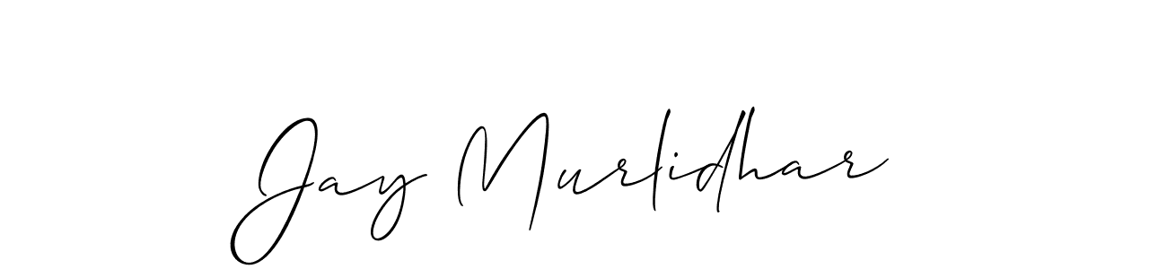 How to make Jay Murlidhar name signature. Use Allison_Script style for creating short signs online. This is the latest handwritten sign. Jay Murlidhar signature style 2 images and pictures png