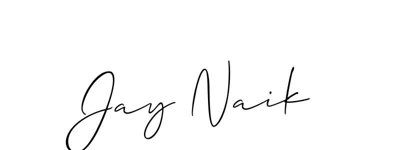 You should practise on your own different ways (Allison_Script) to write your name (Jay Naik) in signature. don't let someone else do it for you. Jay Naik signature style 2 images and pictures png