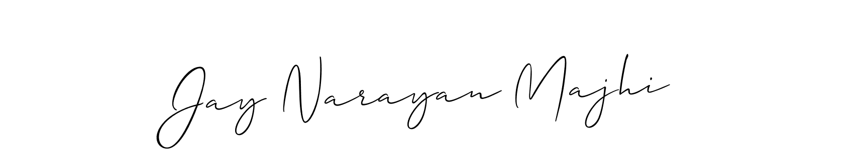 Allison_Script is a professional signature style that is perfect for those who want to add a touch of class to their signature. It is also a great choice for those who want to make their signature more unique. Get Jay Narayan Majhi name to fancy signature for free. Jay Narayan Majhi signature style 2 images and pictures png