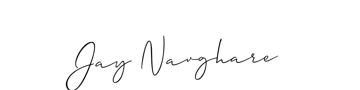 Design your own signature with our free online signature maker. With this signature software, you can create a handwritten (Allison_Script) signature for name Jay Navghare. Jay Navghare signature style 2 images and pictures png